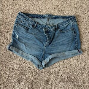 torrid Medium Blue Cuffed Denim Shorts